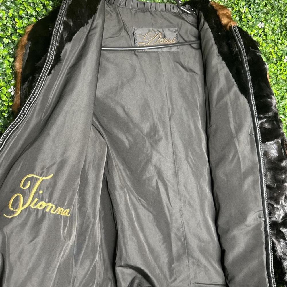 Rich Furs Dittrich Black And Brown Sections Mink Coat View 6